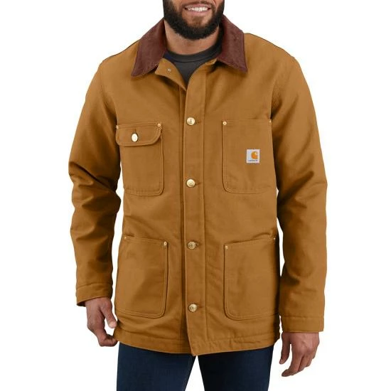 Men's Carhartt Loose Fit Firm Duck Blanket-Lined Chore Coat - 103825 1 Men's Carhartt Loose Fit Firm Duck Blanket-Lined Chore Coat - 103825