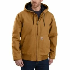 Men's Carhartt Loose Fit Washed Duck Insulated Active Jac - 104050