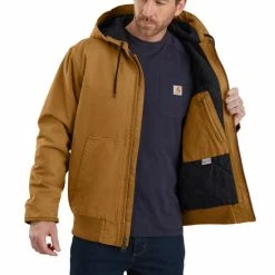 Men's Carhartt Loose Fit Washed Duck Insulated Active Jac - 104050 -Nigro's Western Store image 3664104050 1 550 550