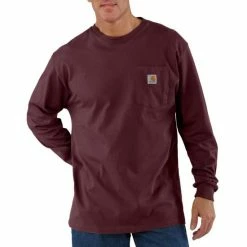 Men's Carhartt Loose Fit Heavy Weight Long Sleeve Pocket T-Shirt - K126 -Nigro's Western Store image K126PRT 550 550