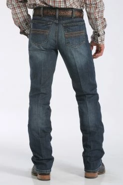 Men's CINCH Silver Label Dark Stonewash - MB98034006 -Nigro's Western Store mb98034006 3 16 detail