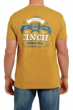 Men's Cinch Tried And True Tee In Gold - MTT1690475
