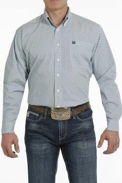 Men's Cinch Geometric Print Button Down Western Shirt - MTW1105305