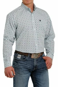 Men's Cinch Medallion Button Down Western Shirt - MTW1105361