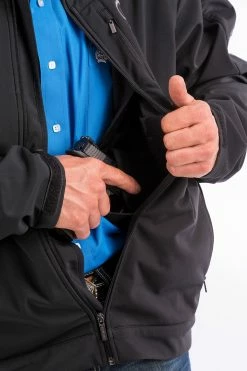 Cinch Mens Black Bonded Concealed Carry Jacket - MWJ1043014 -Nigro's Western Store mwj1043014 5 450 detail