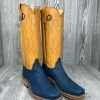 Men's Olathe Tall Top Blue Shark With 15" Tan Waxy Kansas Tops