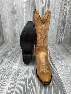 Nigro's Western Store #1 Ladies Oldwest Tan Snip Toe Cowgirl Boots - LF1596 -Nigro's Western Store thumbnail 2
