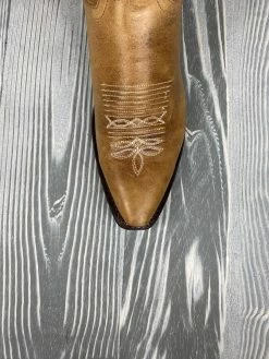 Nigro's Western Store #1 Ladies Oldwest Tan Snip Toe Cowgirl Boots - LF1596 -Nigro's Western Store thumbnail 3